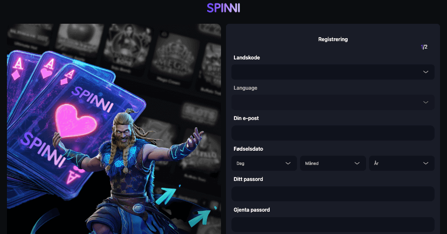 Registrering hos Spinni