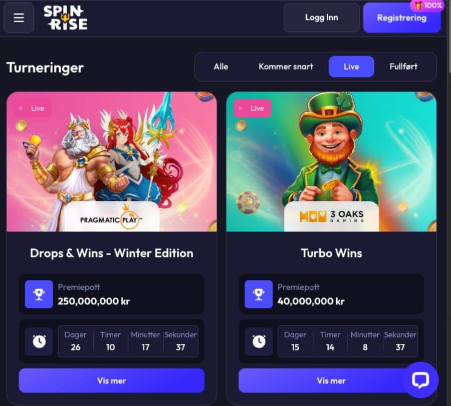 Spinrise har et brukervennlig mobilcasino