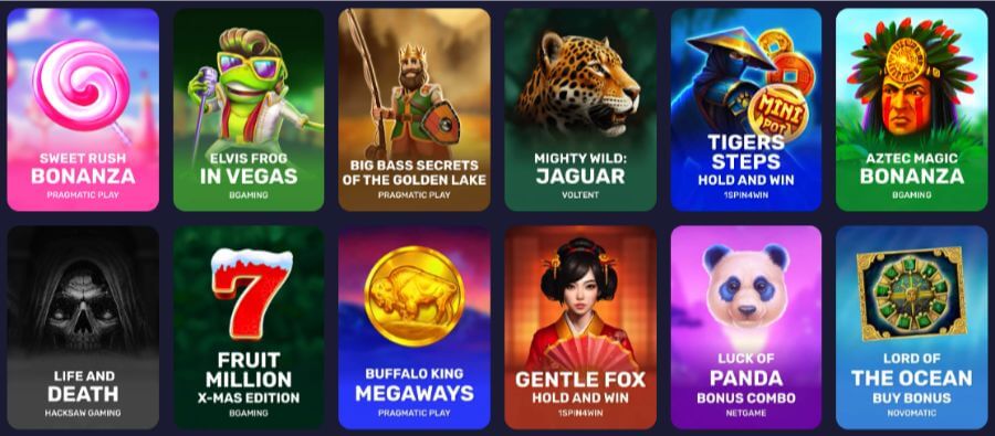 Spinrise har et godt utvalg av spilleautomater og andre casinospill