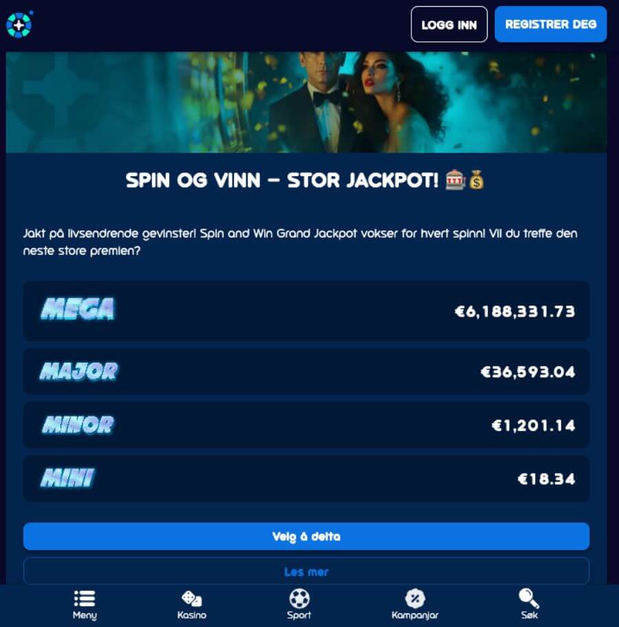Spinsino har et mobilcasino