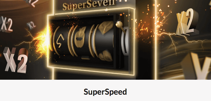 SuperSeven med SuperSpeed-spilleautomater som fyller opp SuperBar