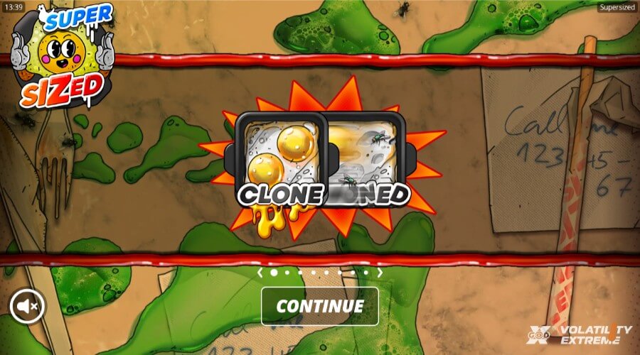 Introbilde på spilleautomaten Supersized