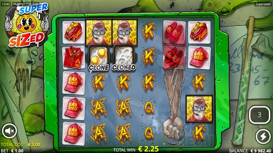 Free spins på spilleautomaten Supersized