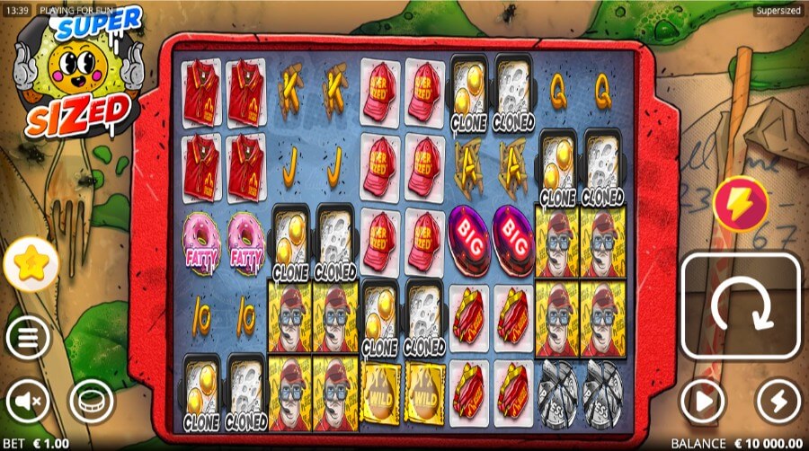 Hovedspillet på spilleautomaten Supersized