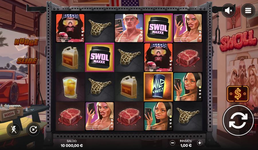 Hovedspillet på spilleautomaten Swoll