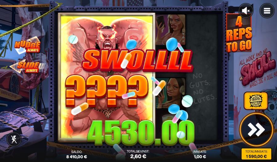 Storgevinst på spilleautomaten Swoll