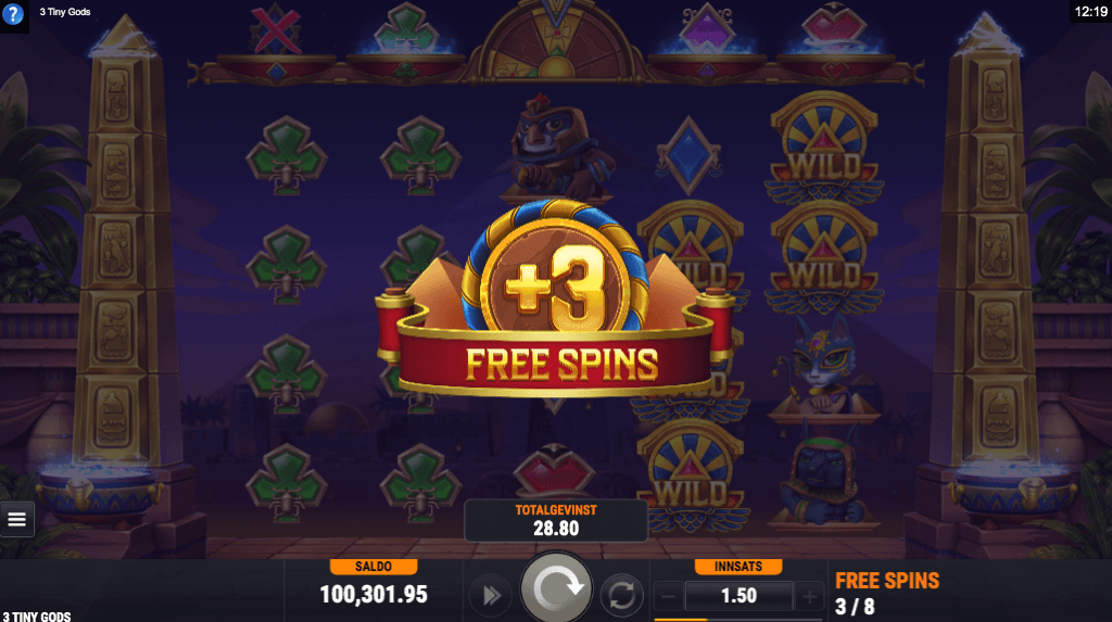 Three Tiny Gods free spins