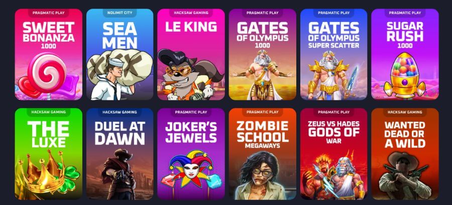 Thrill Casino har et spennende utvalg av spilleautomater og andre casinospill