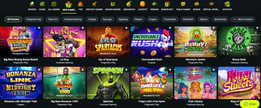 Toxic casino har et variert utvalg av spilleautomater