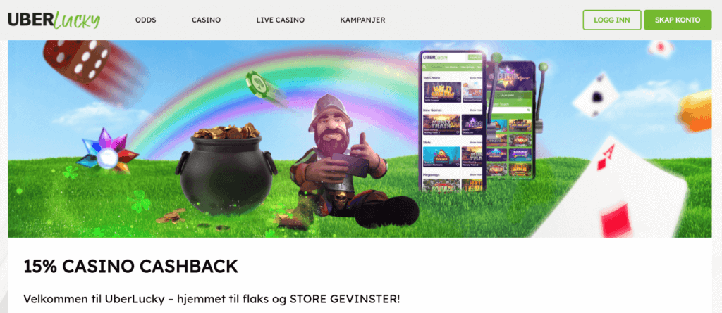 Cashback hos Uberlucky