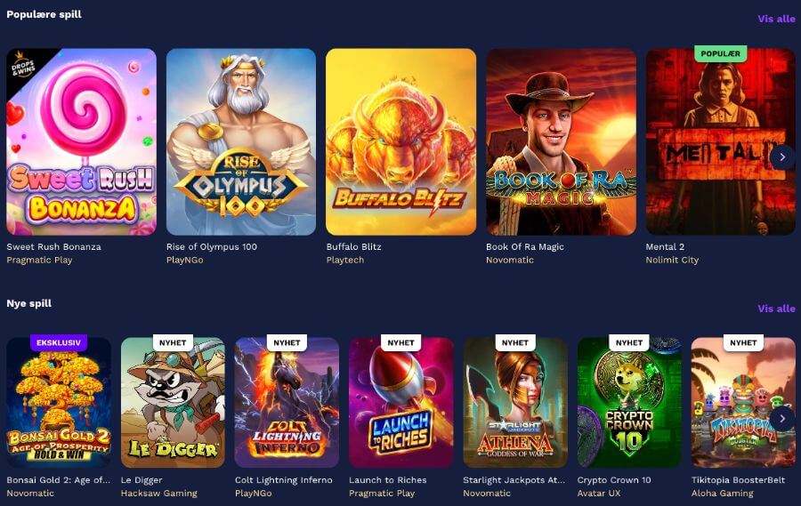 UnionBet har et spennende utvalg av spilleautomater og andre casinospill