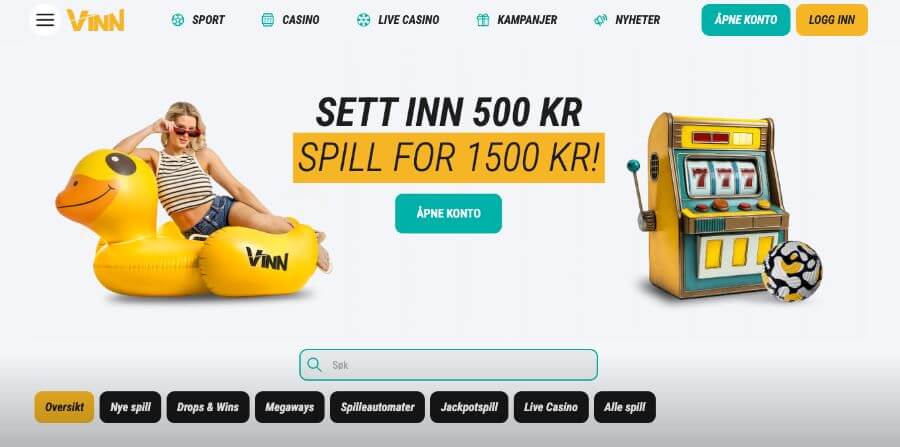 Forsiden til Vinn med bonus