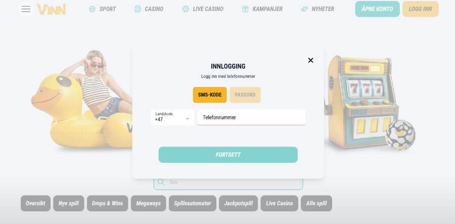 Registrering hos Vinn