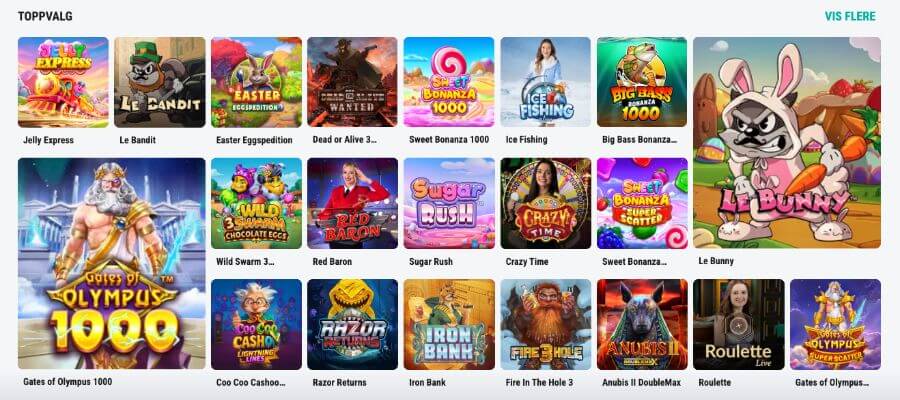 Vinn har et utvalg av klassiske spilleautomater og andre casinospill