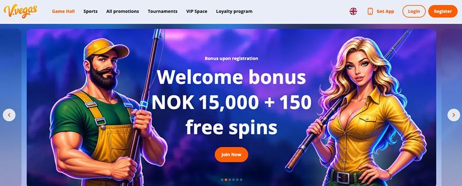 Vulkan Vegas forside med bonus