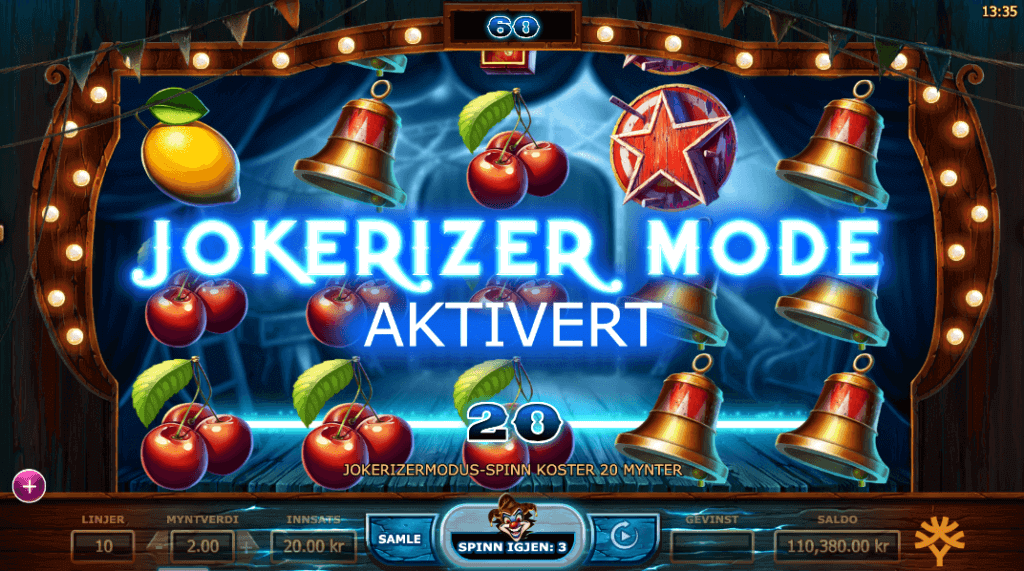 Wicked Circus - Jokerizer Mode free spins