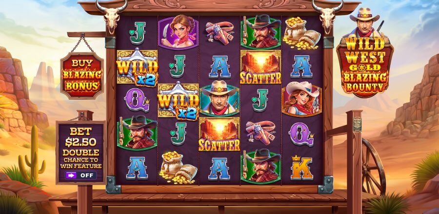 Wild West Gold Blazing Bounty Spillbrett