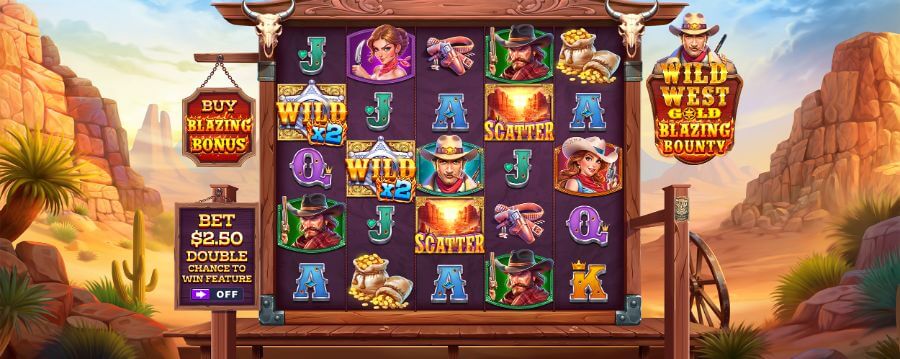 Wild West Gold Blazing Bounty Spillbrett 3
