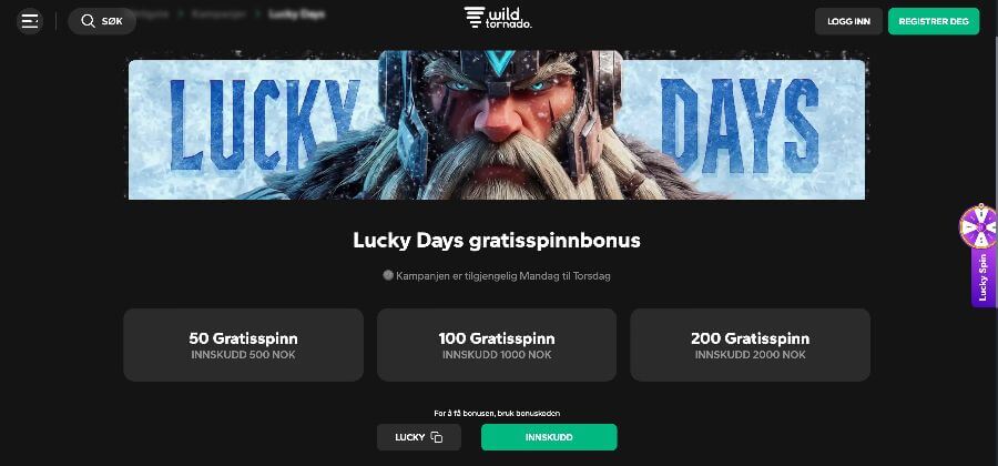 WildTornado - Free Spins