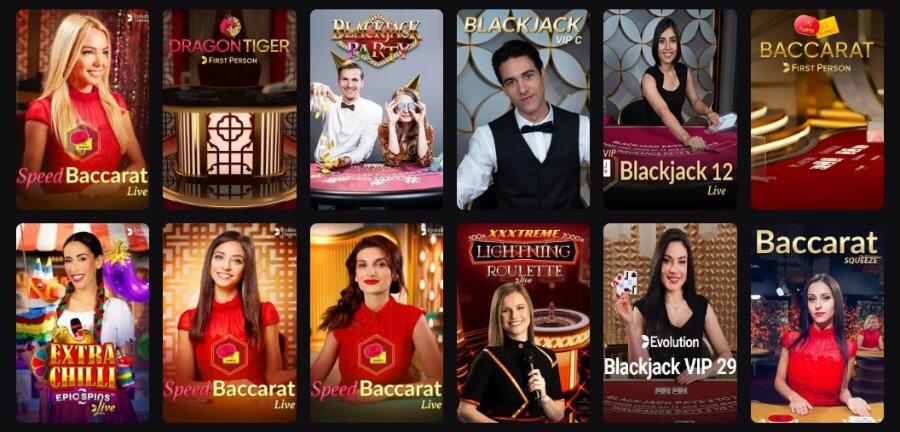 Win.city har et live casino med klassiske bordspill og game show-spill