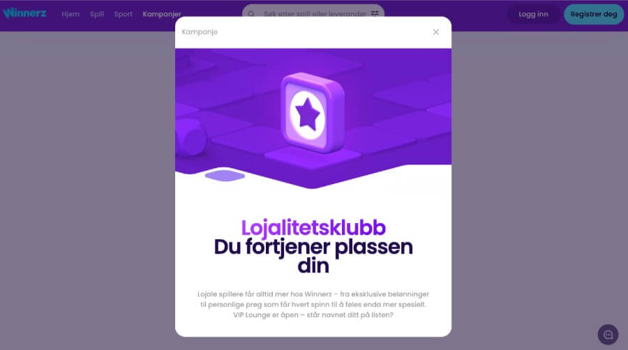 Lojalitetsklubb med VIP-status hos Winnerz