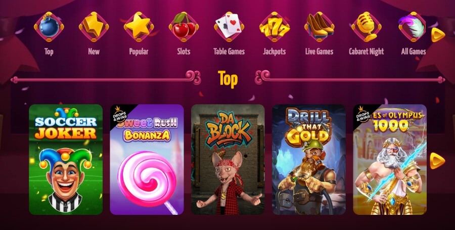 Winota har et godt utvalg av spilleautomater og andre casinospill