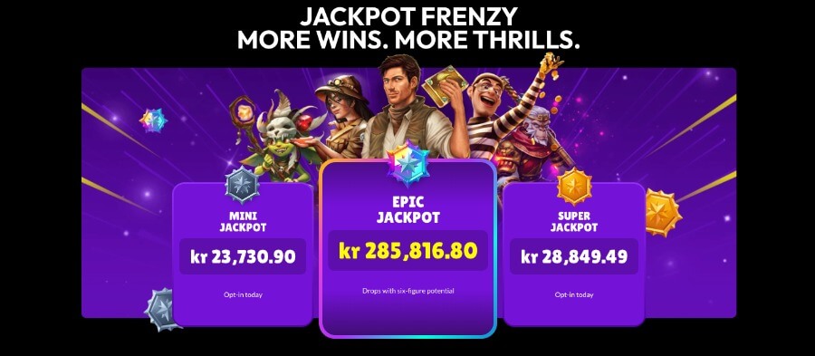 Winsly har egne jackpotter