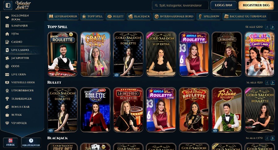 Wonderluck Live Casino