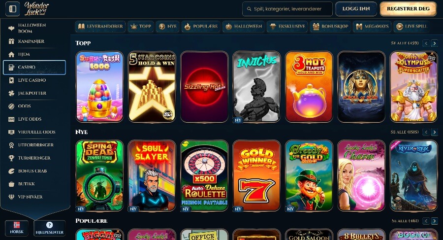 Wonderluck Spilleautomater