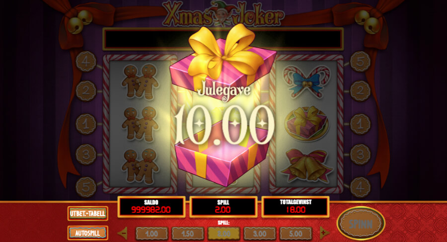 Xmas Joker har en spennende free spins-funksjon der du kan få mange verdifulle julegaver