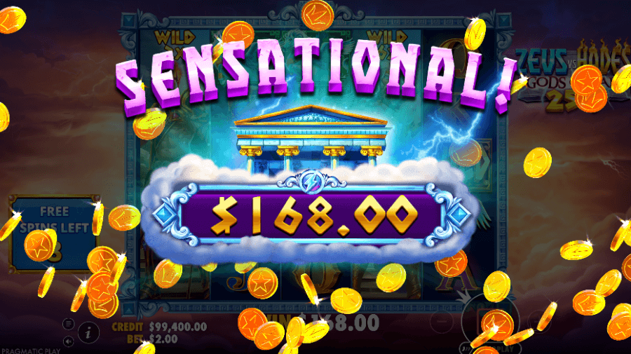 Zeus vs Hades - Gods of War 250 gevinst