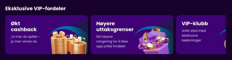 Zinkra har et VIP-program som kan gi belønninger og fordeler