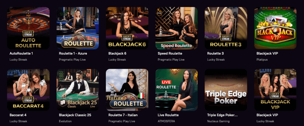 Live casino i mange varianter hos Zoome Casino