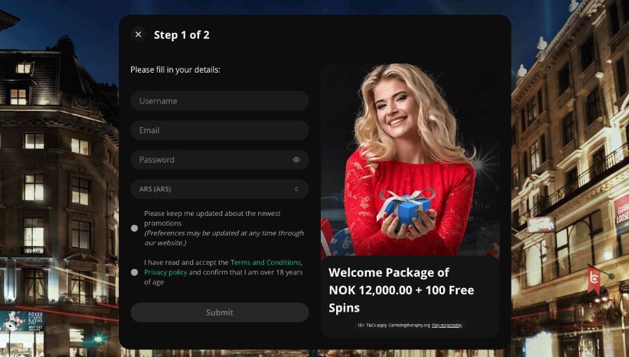 bCasino registreringsprosess