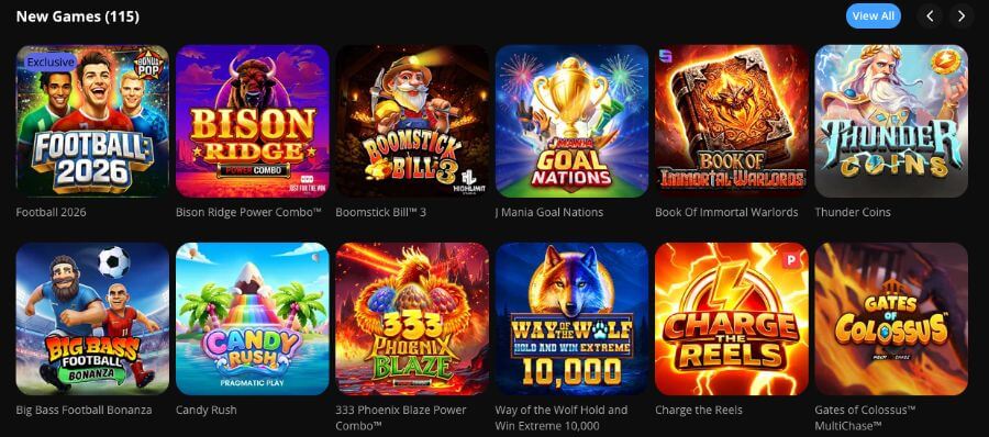 bCasino har et variert utvalg av spilleautomater og andre casinospill