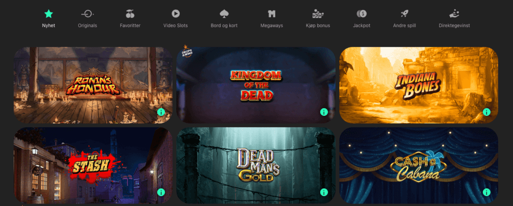 bet365 har flere ulike spilleautomater under Casino og Games