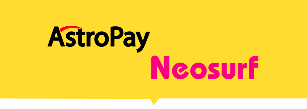 AstroPay og Neosurf er begge forhåndsbetalte kort og e-lommebøker som kan brukes hos nettcasinoer