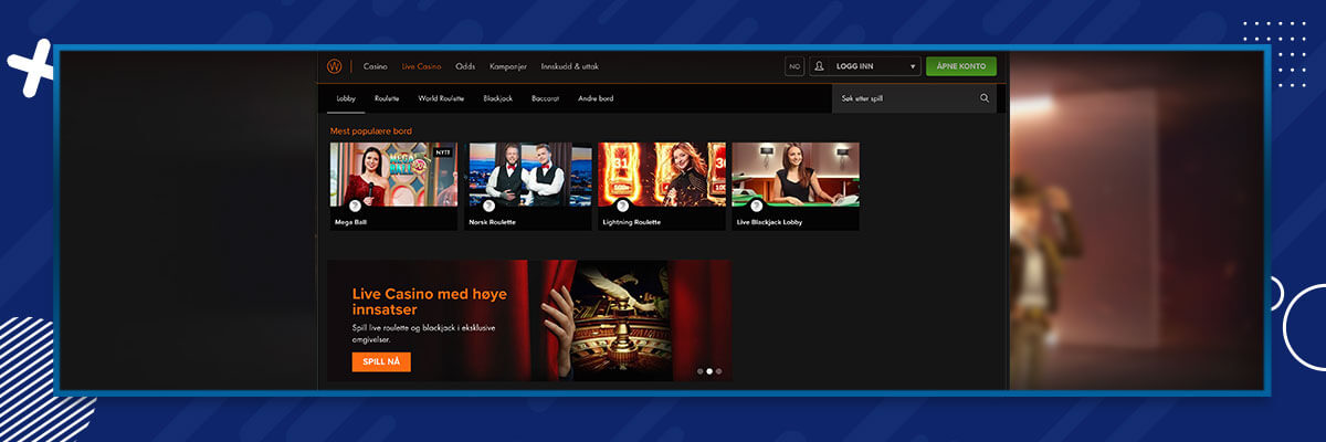 Live Casino hos Casino Winner Casino Winner - Live Casino