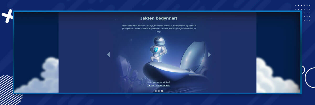 Opplev en casinoreise i verdensrommet hos Casoo Casinoreise hos Casoo