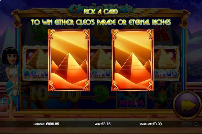 Cleo's Wish bonusvalg av free spins