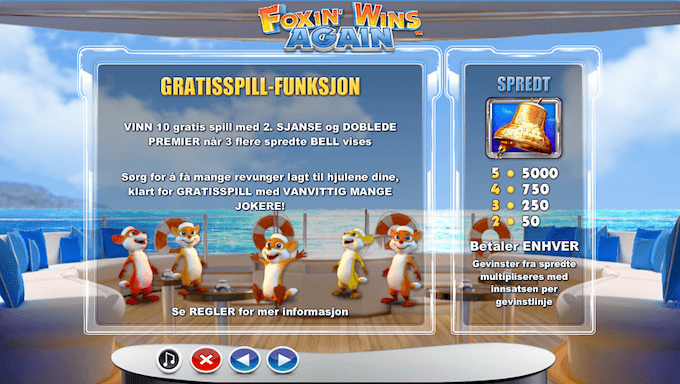 Foxin' Wins Again free spins-funksjon