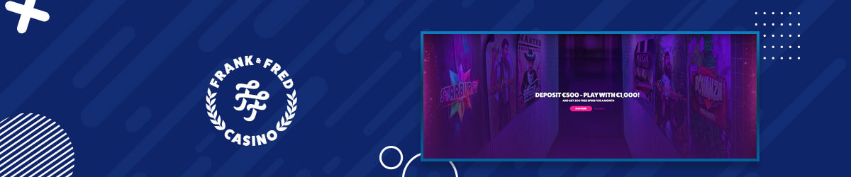 Forsiden til nettcasinoet Frank & Fred Casino Frank & Fred Casino forside