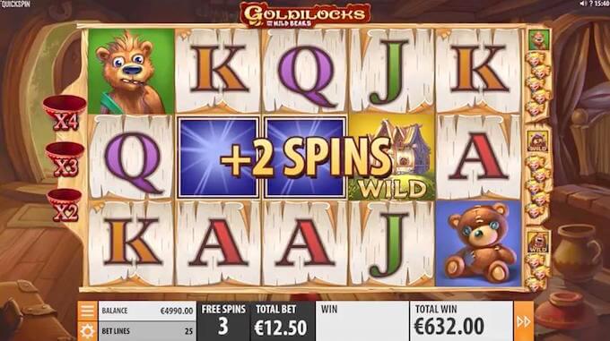 Goldilocks and the Wild Bears free spins