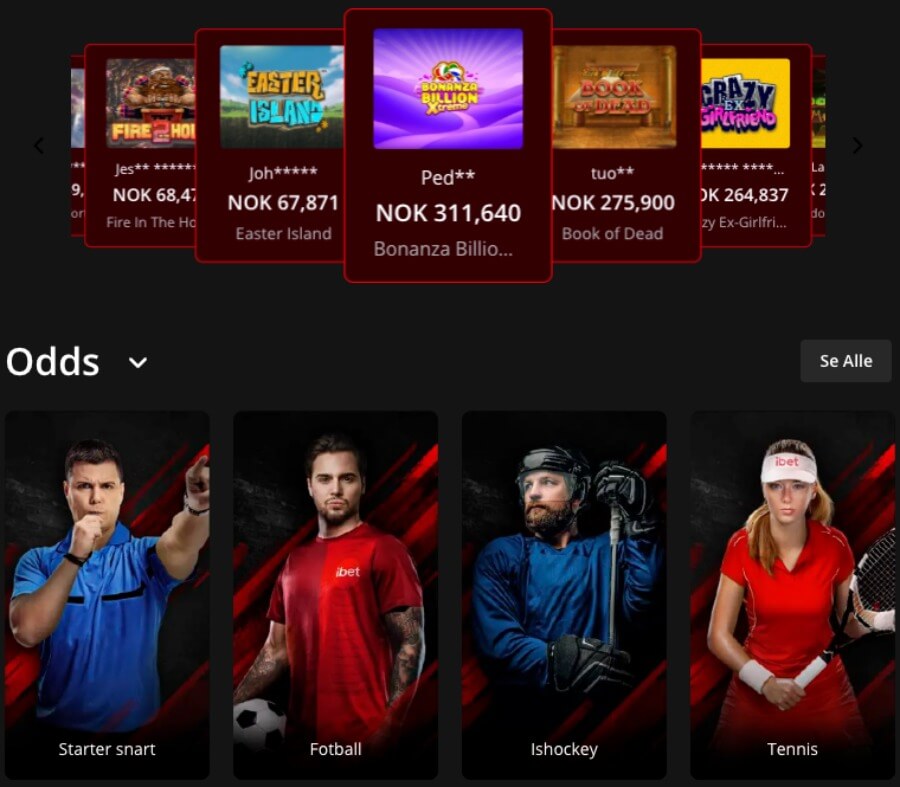iBet har et mobilcasino via nettleseren