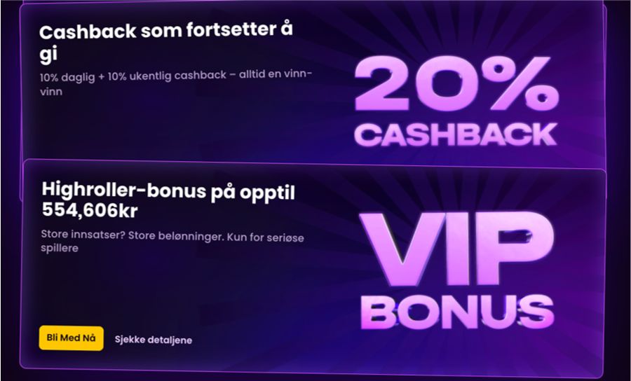 Kampanjesiden til iWildCasino med tilbud