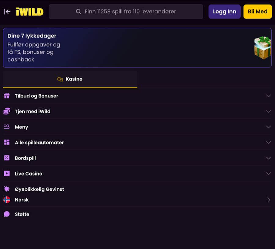 iWildCasino mobilcasino