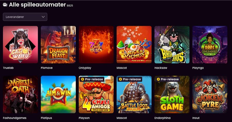 iWildCasino har en bredt utvalg av spilleautomater og andre casinospill