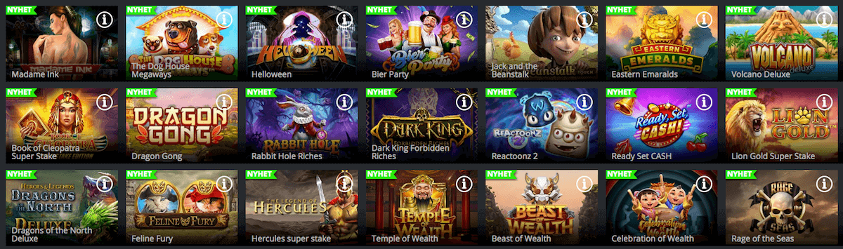 Spilleautomater hos Jaak Casino Jaak Casino spilleautomater