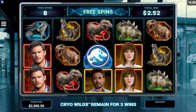 Jurassic World free spins