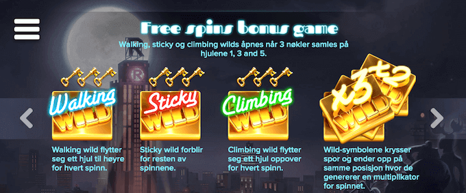 Lake's Five free spins-funksjoner